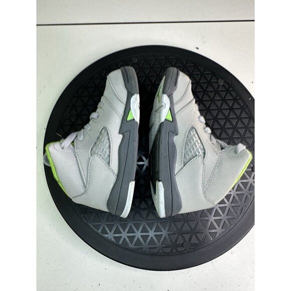 Air Jordan 5 Retro Shoes Sneakers Pre School Kids 8C Green Bean DQ3736-003 - Picture 3 of 10
